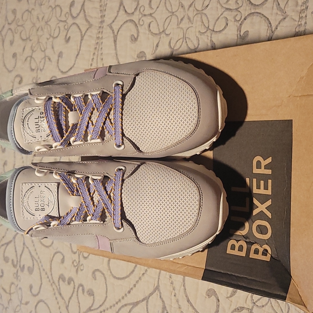 New Bull Boxer Pastel Grey Caroline Sneakers - Picture 1 of 6